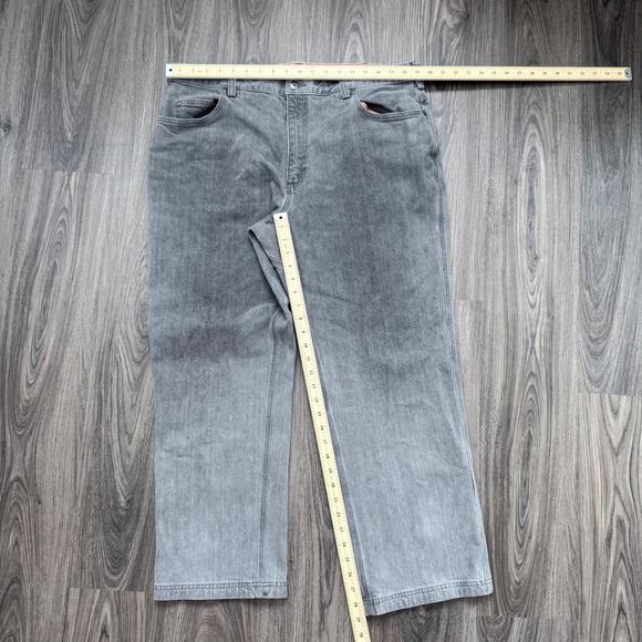 Duluth Trading Relaxed Fit Flex Ballroom Gray Jeans Gray 40x30(actual 38x29) - Picture 4 of 7
